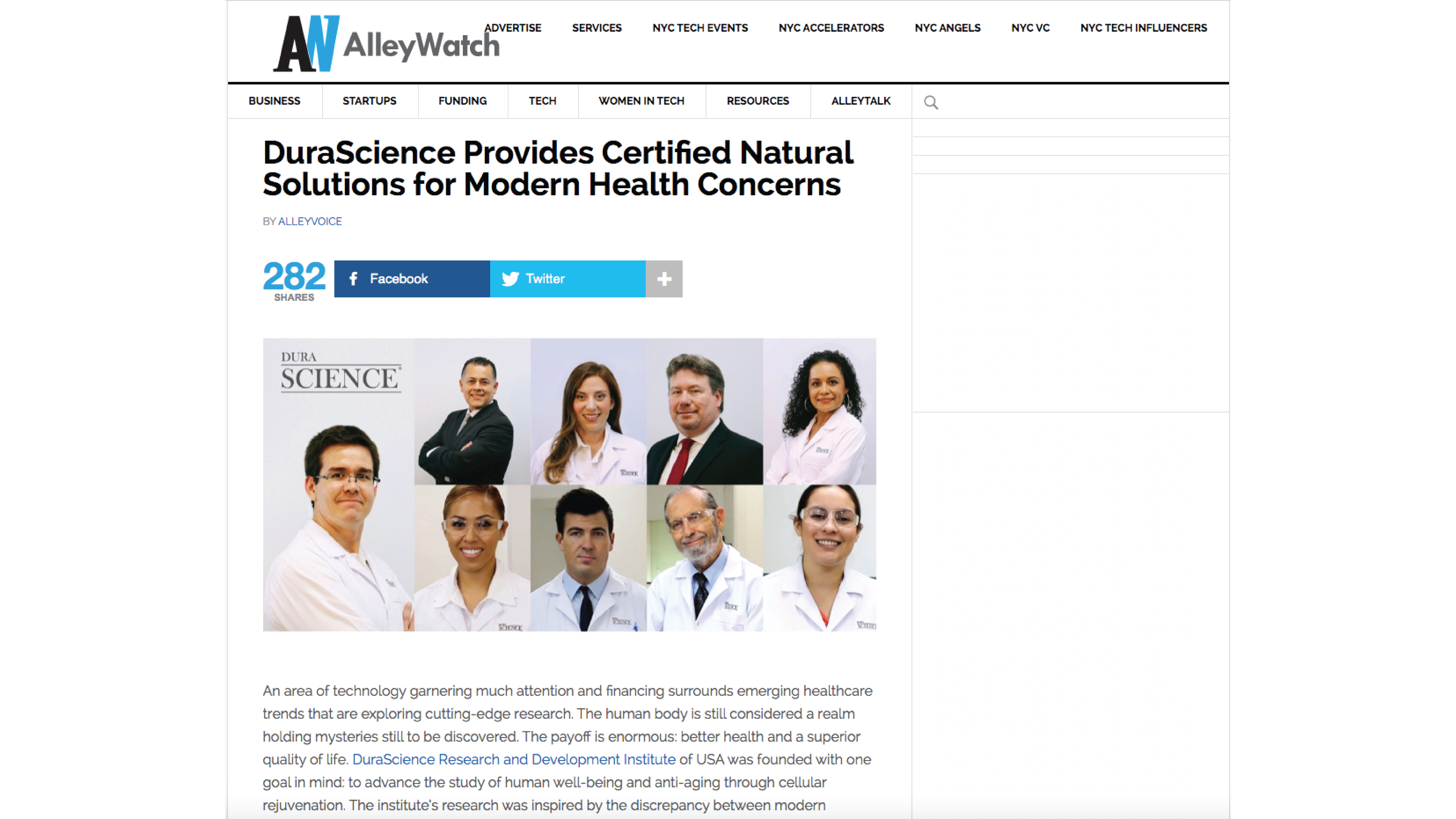 DuraScience Provides Certified Natural Solutions For Modern Health Concerns