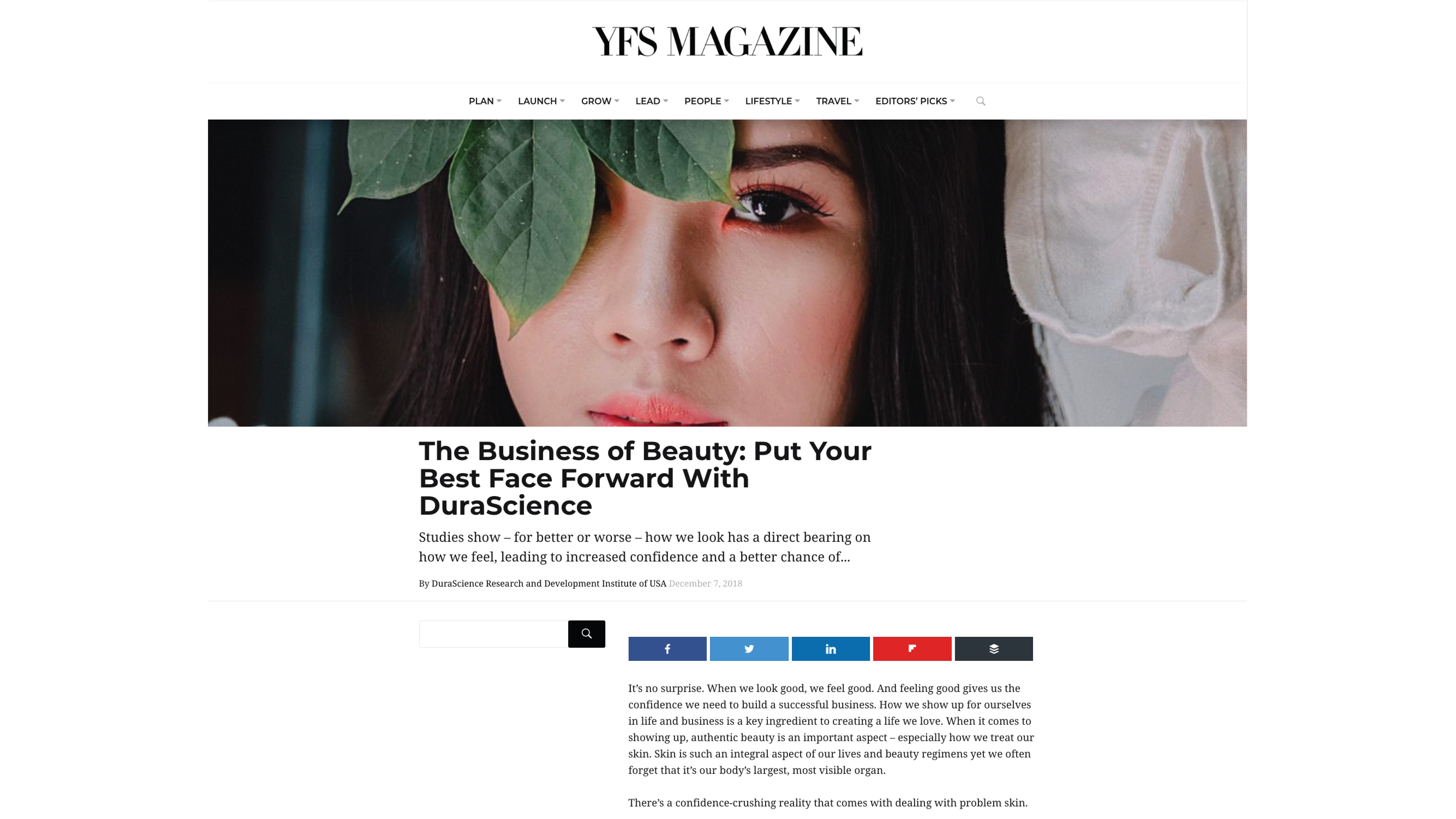 The Business Of Beauty: Put Your Best Face Forward With DuraScience